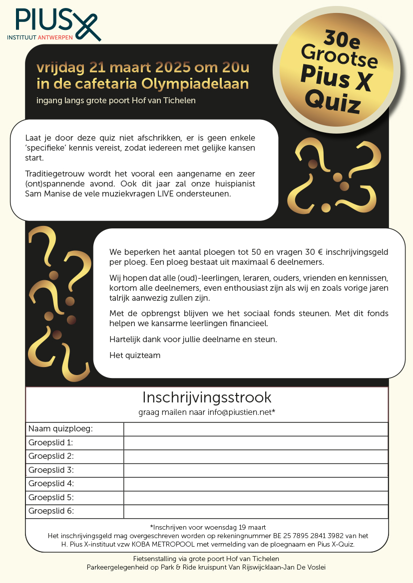 Uitnodiging Quiz